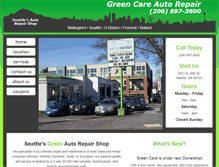 Tablet Screenshot of greencareautorepair.com
